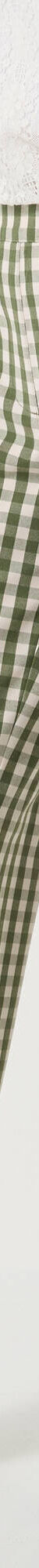 Pantalon droit à carreaux tissé-teint (vert / écru) Pantalon droit à carreaux tissé-teint (vert / écru)